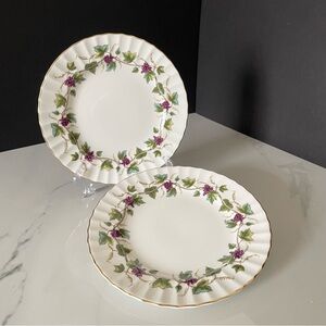 SET of 2 Salad Plates - Bacchanal by Royal Worcester